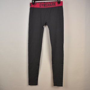 Gymshark Grey and Hot Pink Full Length Seamless Fit Workout Leggings Size Medium